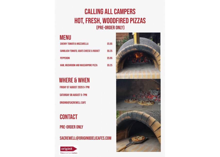 Hi-De-Hi Campers!! Pizza evenings this weekend!